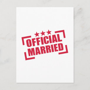 Offiziell Verheiratet Postkarte