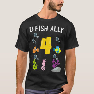 Offiziell Vier Jahre alte Fischerei-Themen 4. Gebu T-Shirt