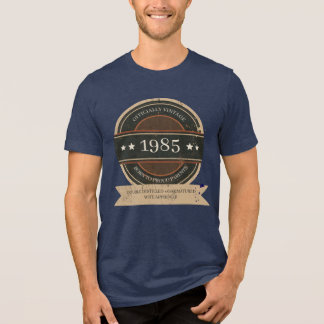 Offiziell Vintage 198X Lustiges Premium 40+ Geburt Tri-Blend Shirt