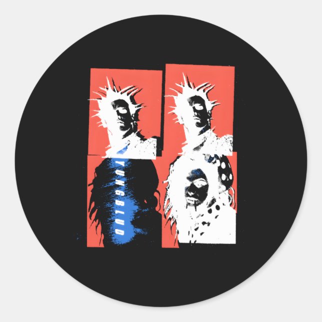 Offiziell Yungblud Deadhappy Black Runder Aufkleber (Vorderseite)