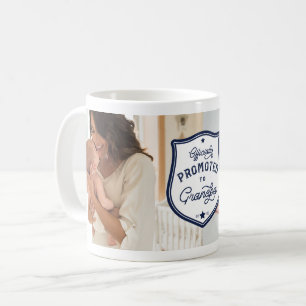 Offiziell zum Großvater Abzeichen & Foto befördert Kaffeetasse