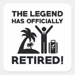 Offiziell zurückgezogen quadratischer aufkleber