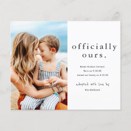 Offizielle Ankündigung der Adoption des Fotos