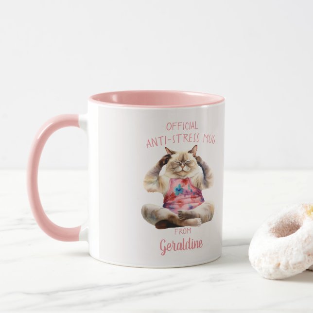 Offizielle Anti-Stress-Tasse vermittelnd Kitty Tasse (Mit Donut)