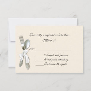 Offizielle Creme Response Card RSVP Karte