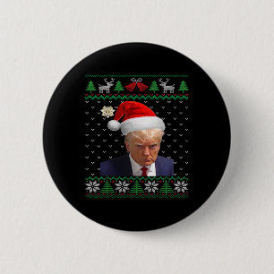 Offizielle Donald Trump Tasse Shot Ugly Weihnachte Button