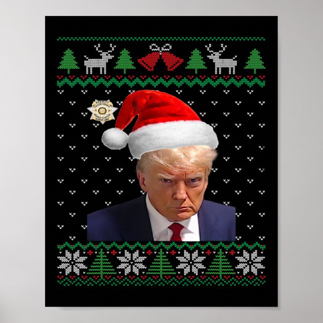 Offizielle Donald Trump Tasse Shot Ugly Weihnachte Poster (Vorne)