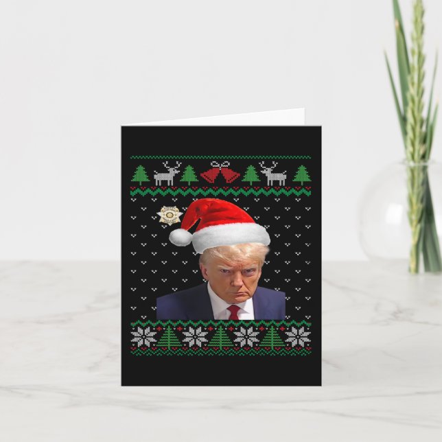 Offizielle Donald Trump-Tasse Ugly Christmas Karte (Vorderseite)