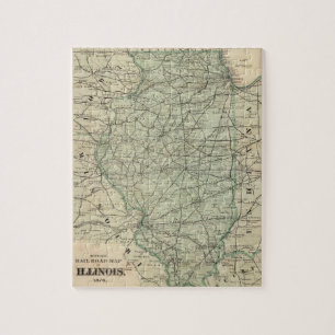 Offizielle Eisenbahnkarte von Illinois Puzzle