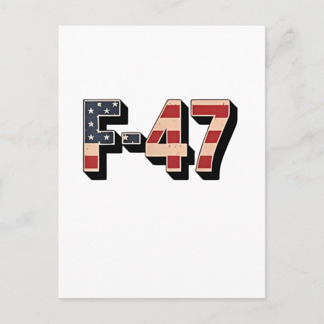 Offizielle F47 Maga Fighter Jet F-47 Jet Fighter A Ankündigungspostkarte (Vorderseite)