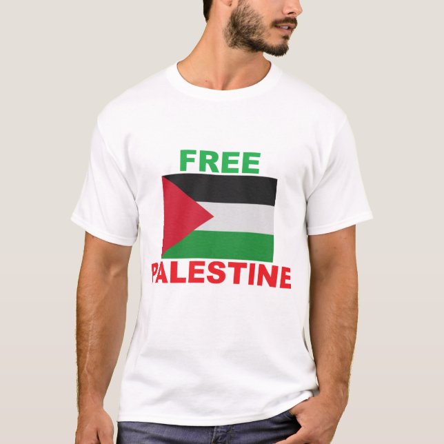 Offizielle Fahne des freien Palästinas - Palästina T-Shirt (Vorderseite)