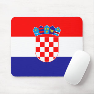 Offizielle Flagge Kroatiens   Emblem-Mauspad  Mousepad