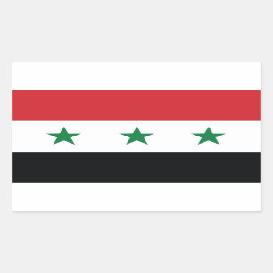 Offizielle Flagge vom Irak Rechteckiger Aufkleber
