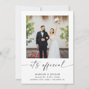 Offizielle Foto-Hochzeitsanzeige
