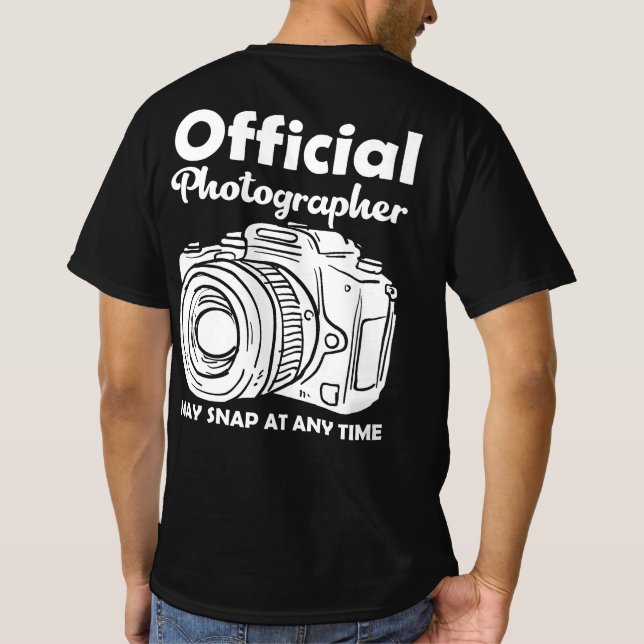 Offizielle Fotografen können jederzeit schlummern T-Shirt (Rückseite)