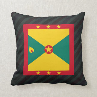 Offizielle Grenada-Flagge auf Streifen Kissen
