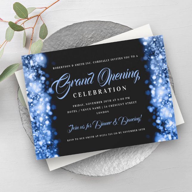 Offizielle Großraumlichter der Marine Einladung (Formal Corporate Grand Opening Navy Lights Invitation)
