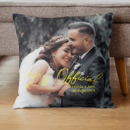 Offizielle Hochzeitserklärung Kissen