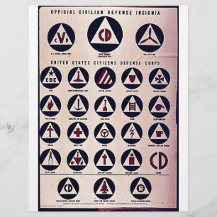 Offizielle Insignien der zivilen Verteidigung Flyer