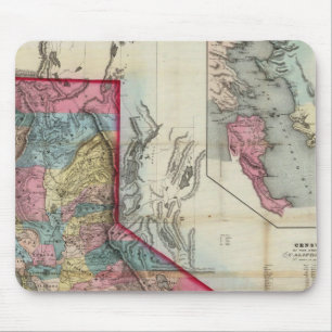 Offizielle Karte des Staat von Kalifornien Mousepad