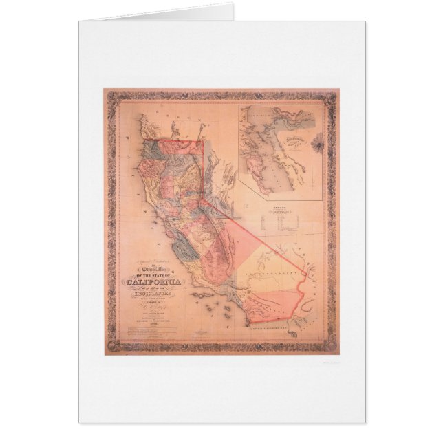 Offizielle Karte von Kalifornien (Vorne)