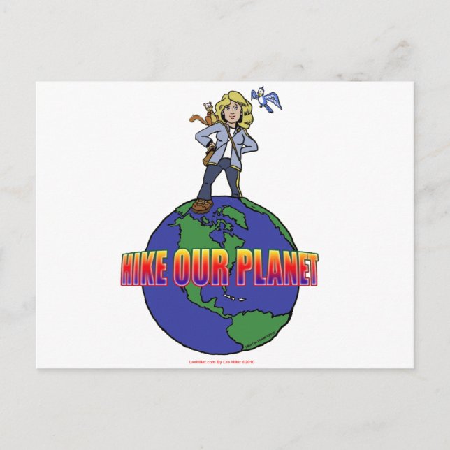 Offizielle Kinder wandern unser Planet Logo Gear Postkarte (Vorderseite)