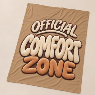 Offizielle Komfortzone Lustig Fleecedecke