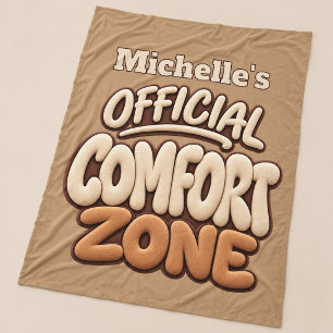 Offizielle Komfortzone Lustig Personalisiert Fleecedecke
