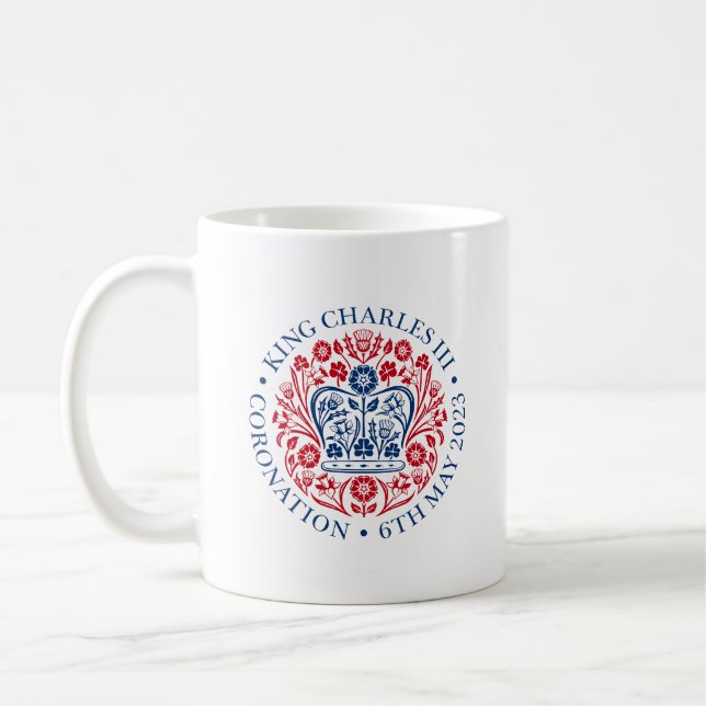 Offizielle Krönung von König Karl III. Kaffeetasse (Links)