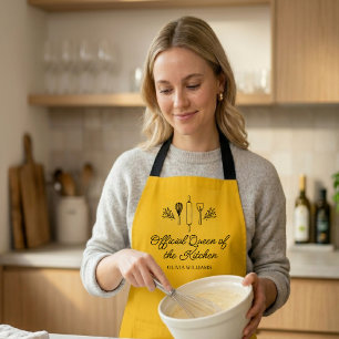 Offizielle Küchenkönigin Chef Personalisiert Schürze