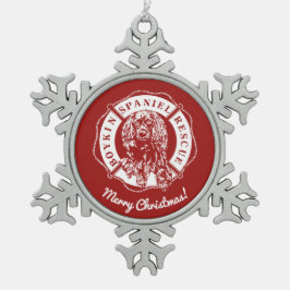Offizielle Logo-Zinn-Verzierung - Rot Schneeflocken Zinn-Ornament