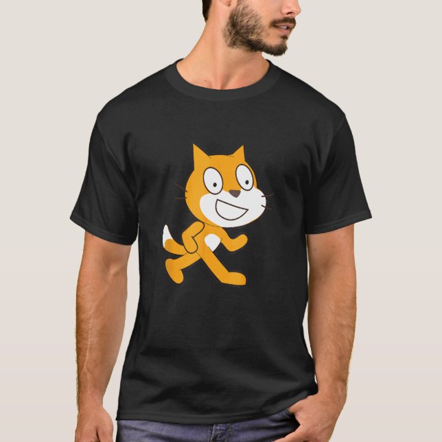 Offizielle Maskottchen-Katze T der Scratch-Program T-Shirt (Vorderseite)