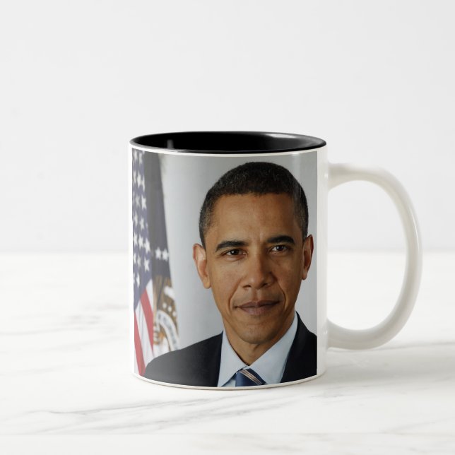Offizielle Obama-Einweihungs-Andenken Zweifarbige Tasse (Rechts)