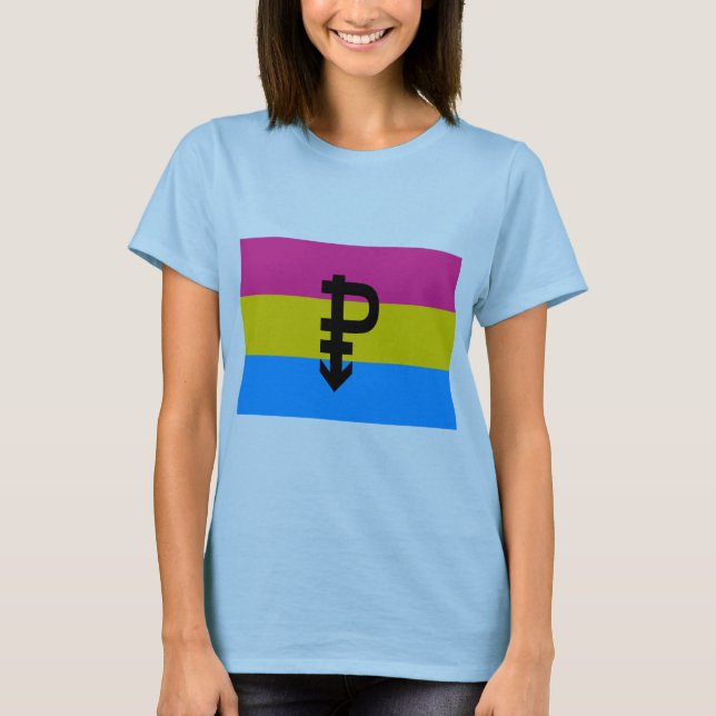 OFFIZIELLE PANSEXUAL STOLZ-FLAGGE T-Shirt (Vorderseite)