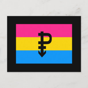 OFFIZIELLE PANSEXUELLE PRIDE-FLAGGE POSTKARTE