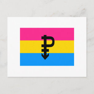 OFFIZIELLE PANSEXUELLE PRIDE-FLAGGE POSTKARTE