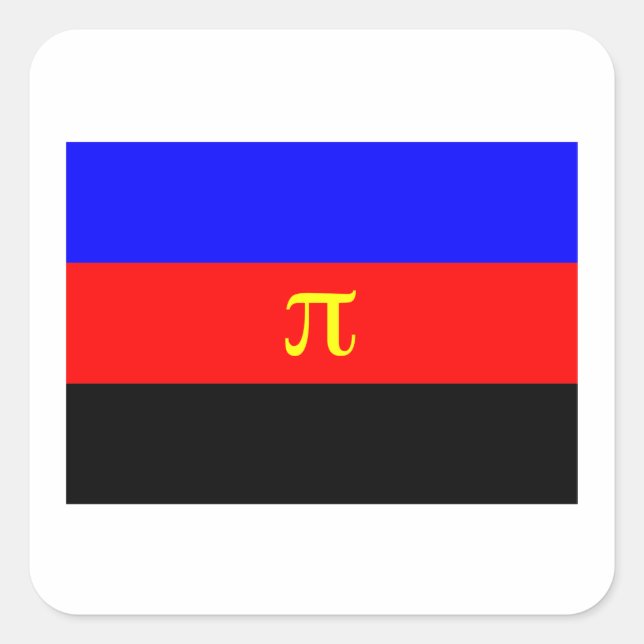 OFFIZIELLE POLYAMORY PRIDE FLAG -.png Quadratischer Aufkleber (Vorderseite)