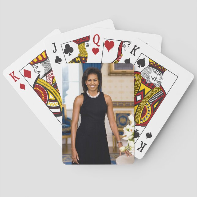 Offizielle Portrait of First Lady Michelle Obama Spielkarten (Rückseite)