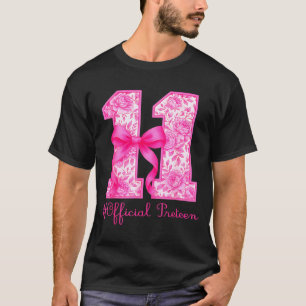 Offizielle Preteen 11. Geburtstagsfeier Mädchen Ro T-Shirt