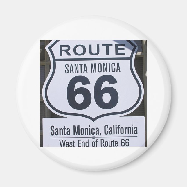 Offizielle Route 66 Endzeichen Santa monica Magnet (Vorne)