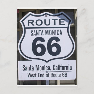 Offizielle Route 66 Endzeichen Santa monica Postkarte