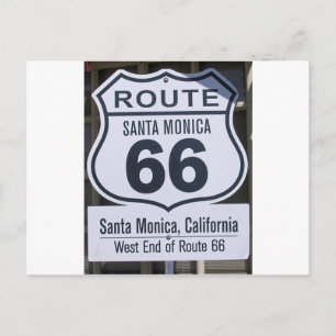 Offizielle Route 66 Endzeichen Santa monica Postkarte