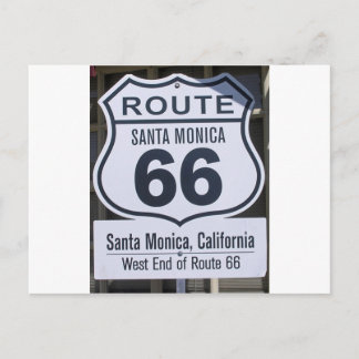 Offizielle Route 66 Endzeichen Santa monica Postkarte
