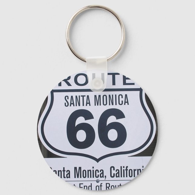 Offizielle Route 66 Endzeichen Santa monica Schlüsselanhänger (Vorderseite)