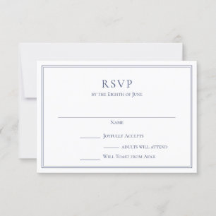 Offizielle RSVP-Karte der Marine mit Grenze Einladung