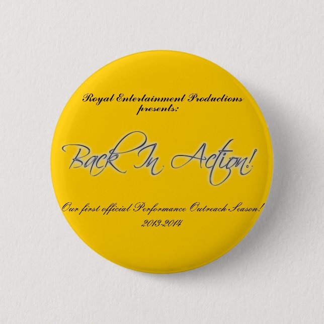 Offizielle RÜCKSEITE IN AKTION Knopf Button (Vorderseite)