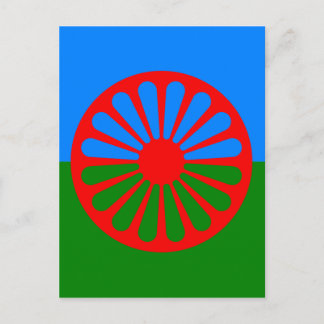 Offizielle Sinti und Roma-Flagge Postkarte