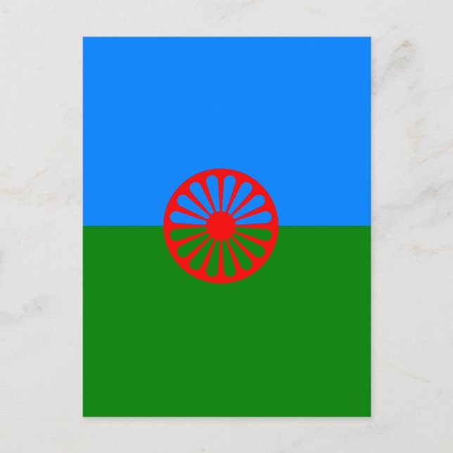 Offizielle Sinti und Roma-Flagge Postkarte (Vorderseite)