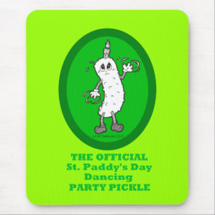 Offizielle St Patrick Tagestanzen-Party-Essiggurke Mousepad
