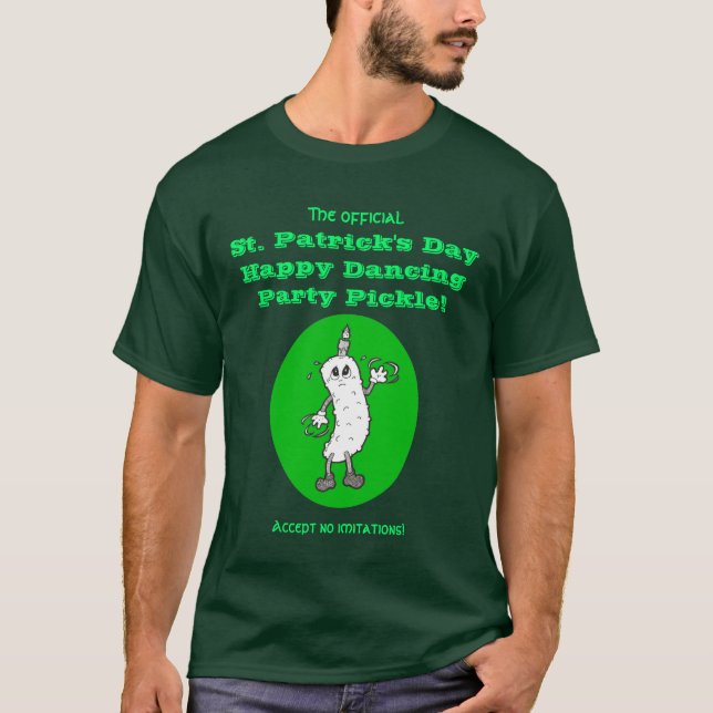 Offizielle St Patrick Tagestanzen-Party-Essiggurke T-Shirt (Vorderseite)